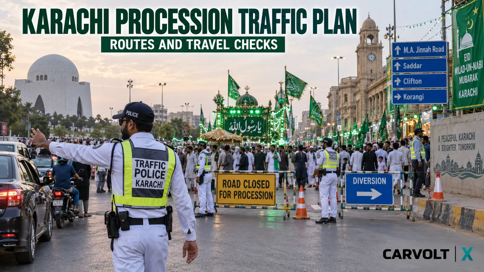 Karachi Eid Milad Procession Traffic Plan: Routes and Travel Checks