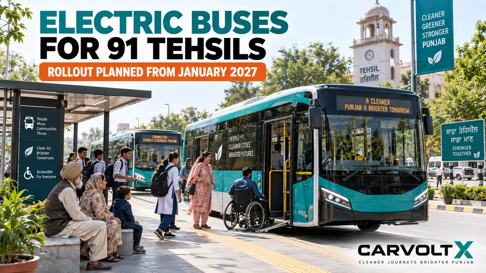 Punjab Plans Electric Bus Service Across 91 Tehsils