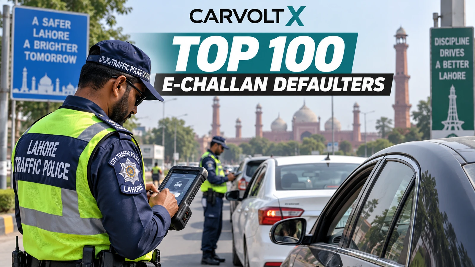 Lahore Targets Top 100 E-Challan Defaulters in Enforcement Drive