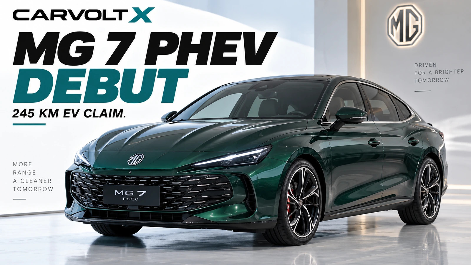 MG 7 PHEV Debuts With Claimed 245 km Electric Range