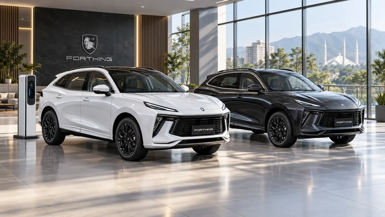 Forthing Friday REEV or BEV SUV shown for Pakistan installment offer.