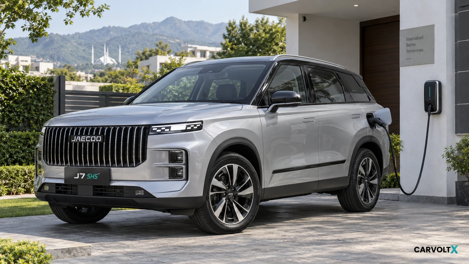 Jaecoo J7 SHS Premium plug-in hybrid SUV in Pakistan.